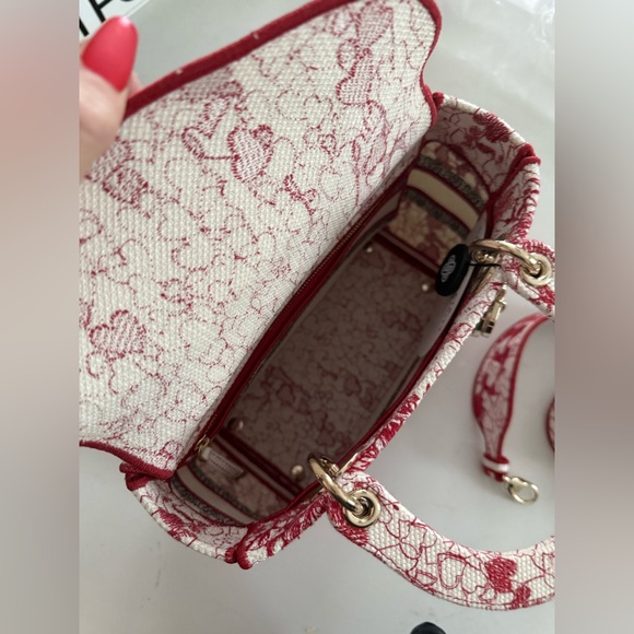 CHRISTIAN DIOR Cloth Embroidered M Dioramour D-Royaume Lady D-Lite ~ LIKE NEW - Picture 12 of 15